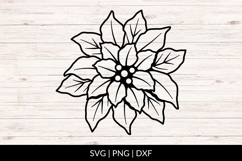 Hand Drawn Poinsettia SVG Product Image 1
