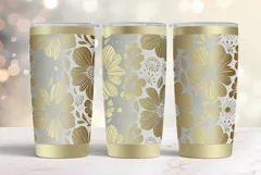 20oz Tumbler laser svg Floral wrap| Wildflowers pattern Product Image 1