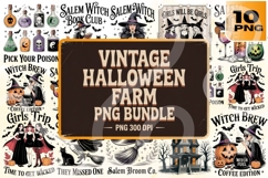 Vintage Halloween Farm PNG Bundle Product Image 1