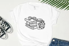 Books with Coffee Flower Svg, Book Svg, Coffee Svg Product Image 2