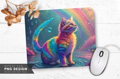 Rainbow Cat Swirl Mouse Pad PNG Design Product Image 1