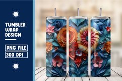 Heart Flower Tumbler Wrap Design Product Image 1