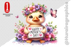 Cute Duck Clipart - PNG File Product Image 1