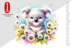 Cute Koala Clipart - PNG File Product Image 2