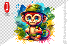 Cute Monkey Clipart - PNG File Product Image 2