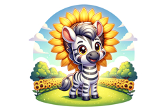 Cute Zebra Clipart - PNG File Product Image 1
