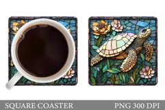 Turtle Coaster Design. Turtle Coaster Sublimation Product Image 1