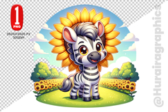 Cute Zebra Clipart - PNG File Product Image 2
