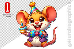 Cute Rat Clipart - PNG File Product Image 2