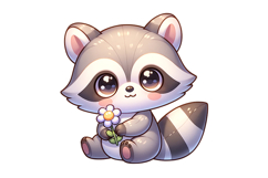 Cute Raccon Clipart - PNG File Product Image 2