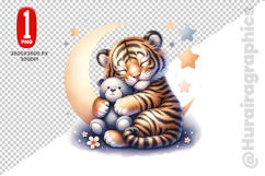 Cute Tiger Clipart - PNG File Product Image 2
