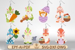Easter Gnome Earring Svg Bundle Product Image 1