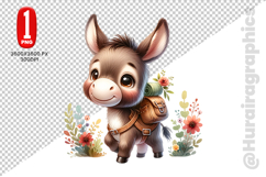 Cute Donkey Clipart - PNG File Product Image 2