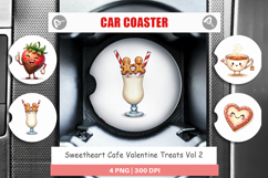 Sweetheart Cafe Valentine Car Coaster Product Image 1
