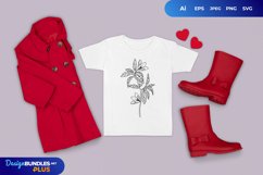 Hand Drawn Autumn Flowers Outlines Product Image 1