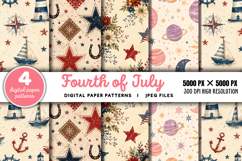 Fourth Of July Stars And Stripes JPG Product Image 1