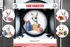 Car Coaster Alpaca Gift Product Image 1
