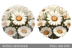 Flowers Wind Spinner Design. Daisy Flowers Wind Spinner Product Image 1