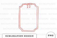 Red Bow Doodle Frame png Product Image 1