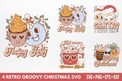 Retro Groovy Christmas SVG Product Image 1