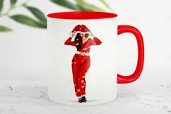 Cosy Christmas Girls Sublimation Design |7 PNG Files 300 DPI Product Image 3