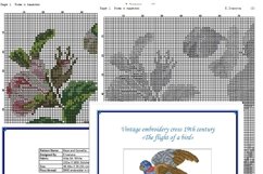 Vintage Cross Stitch Scheme The flight of a bird Product Image 8