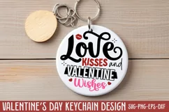 Love kisses and valentine wishes SVG Product Image 1