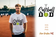 Softball dad svg, softball shirt svg, softball svg Product Image 1