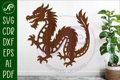 Chinese Dragon wall art sign, SVG file. vector file design 3 Product Image 1