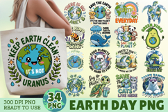 Earth Day PNG Sublimation Design Bundle | Earth Day PNG Desi Product Image 1
