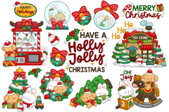 Animals Character Christmas Clipart - Holiday Clip Art Product Image 1