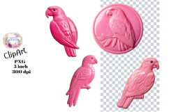Pink Bird, Enamel, Ephemera, PNG, Clipart Product Image 1