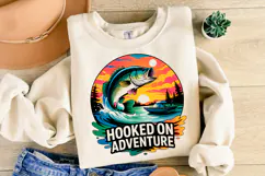 Hooked Adventure svg Design | Svg Cut Files | Shirt Svg Product Image 2