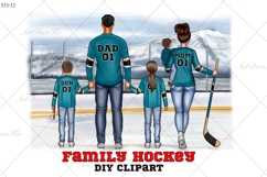 Hockey Family clipart: &quot;HOCKEY CLIPART&quot; Hockey jerseys PNG Product Image 1