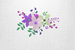 Pastel Floral Bouquet Embroidery Design Product Image 1