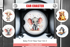 Baby's First New Year 2026 Car Coaster Product Image 1
