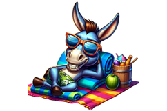 Cute Donkey Clipart - PNG File Product Image 2