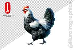 Cute Hen Clipart - PNG File Product Image 2
