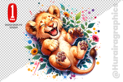 Cute Lion Clipart - PNG File Product Image 1