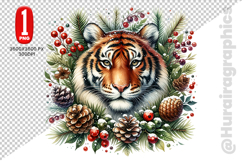 Cute Tiger Clipart - PNG File Product Image 1