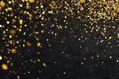 Gold Glitter Sparkle on Black Background Product Image 1