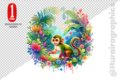Cute Monkey Clipart - PNG File Product Image 2
