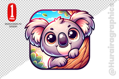 Cute Koala Clipart - PNG File Product Image 2