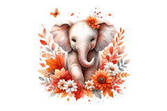 Cute Elephant Clipart - PNG File Product Image 2