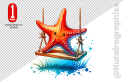 Star Fish Clipart- PNG File Product Image 2