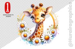 Cute Girraffe Clipart - PNG File Product Image 1