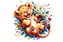 Cute Lion Clipart - PNG File Product Image 2