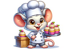 Cute Mouse Clipart - PNG File Product Image 1