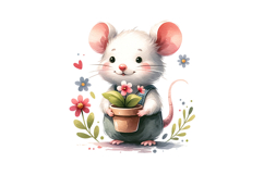 Cute Rat Clipart - PNG File Product Image 2