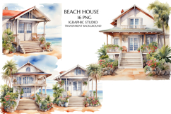 Beach Hut Clipart, Beach House PNG Product Image 1